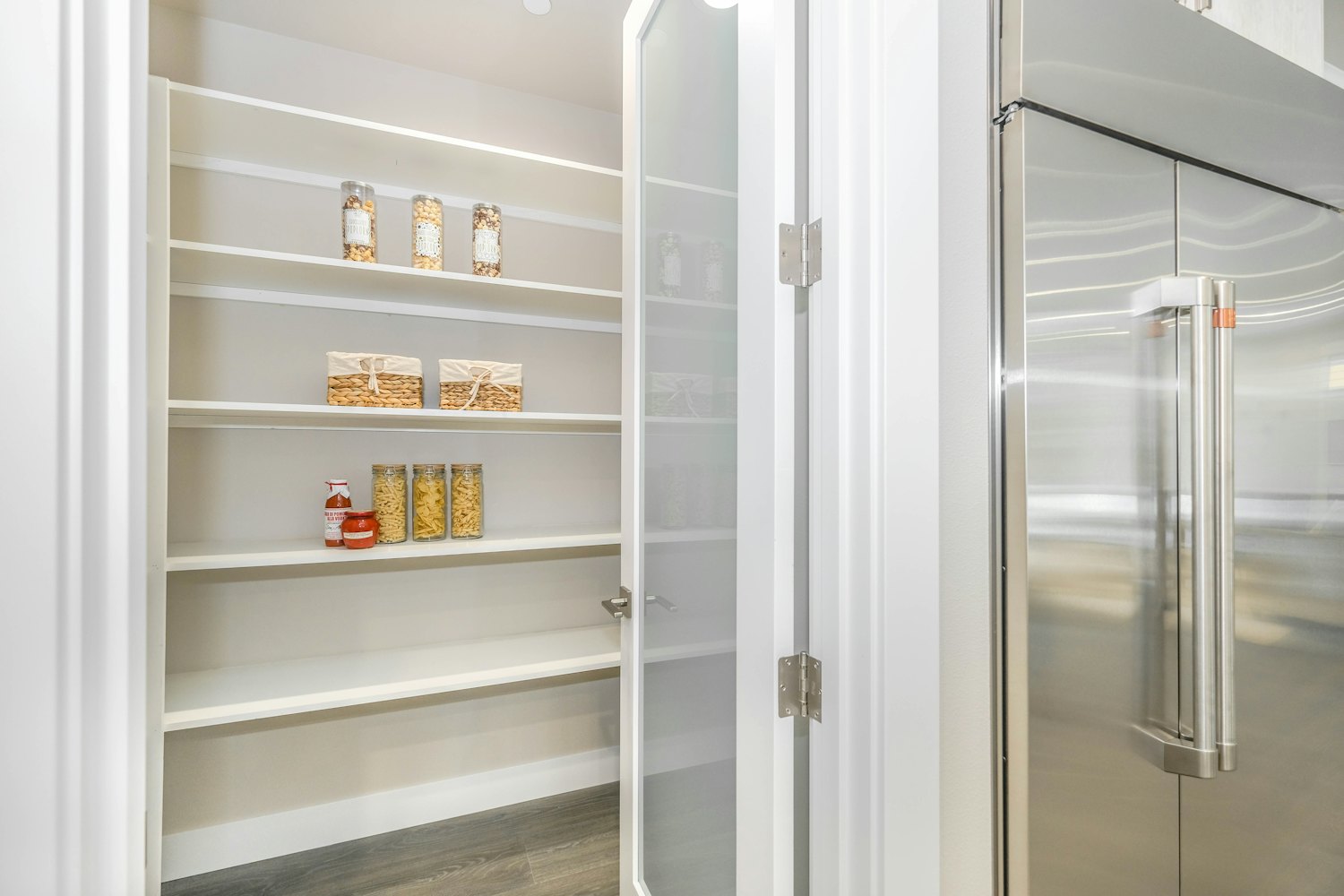 A calm, organized pantry